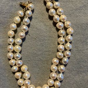 14k double strand pearl bracket